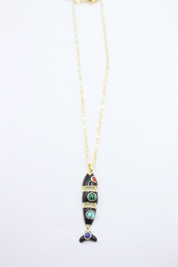 Balık Kolye - Siyah