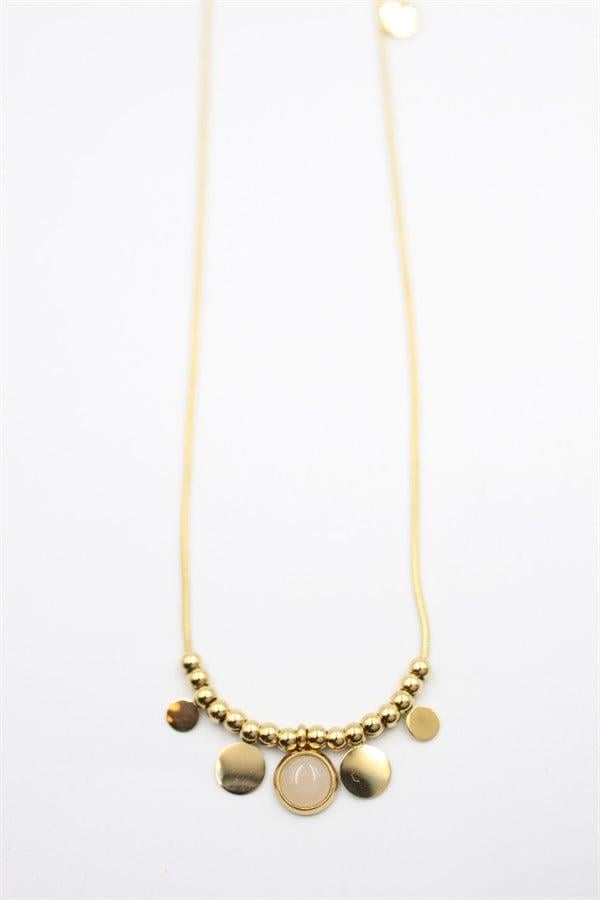 Boncuk Kolye - Altın