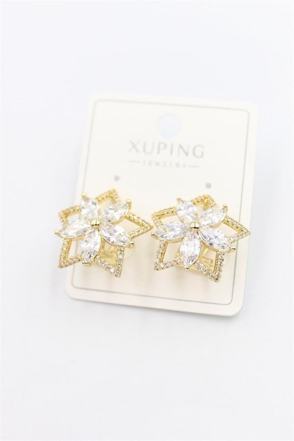 Çiçek Küpe - Altın