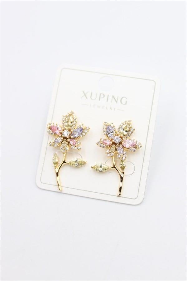 Çiçek Küpe - Altın