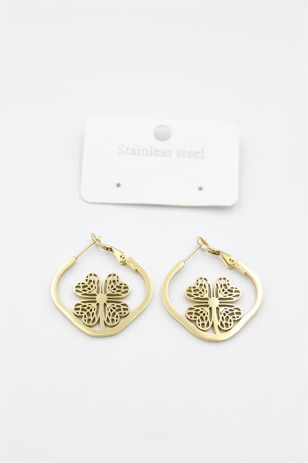 Çiçek Küpe - Altın