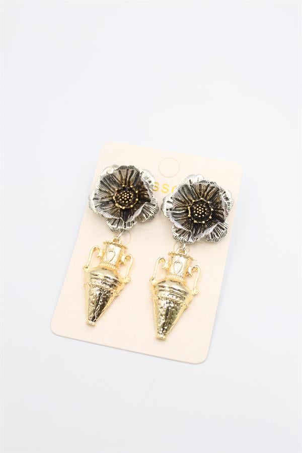 Çiçek Küpe - ÇOK RENKLİ