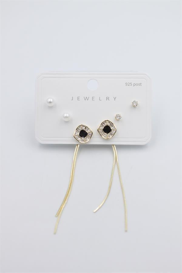 Çoklu Set Küpe - Altın