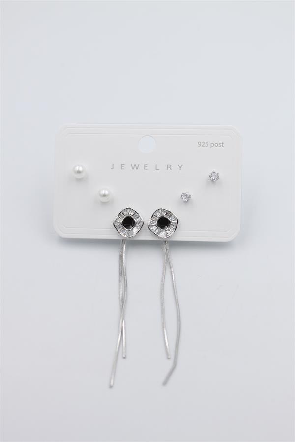 Çoklu Set Küpe - Gümüş