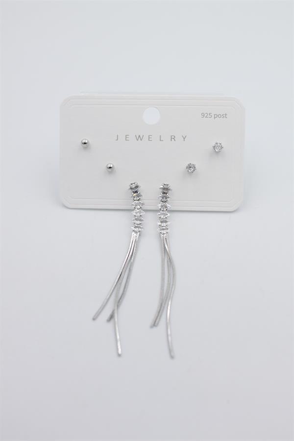 Çoklu Set Küpe - Gümüş