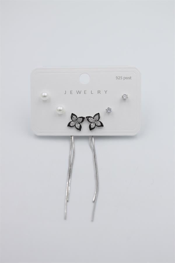 Çoklu Set Küpe - Gümüş