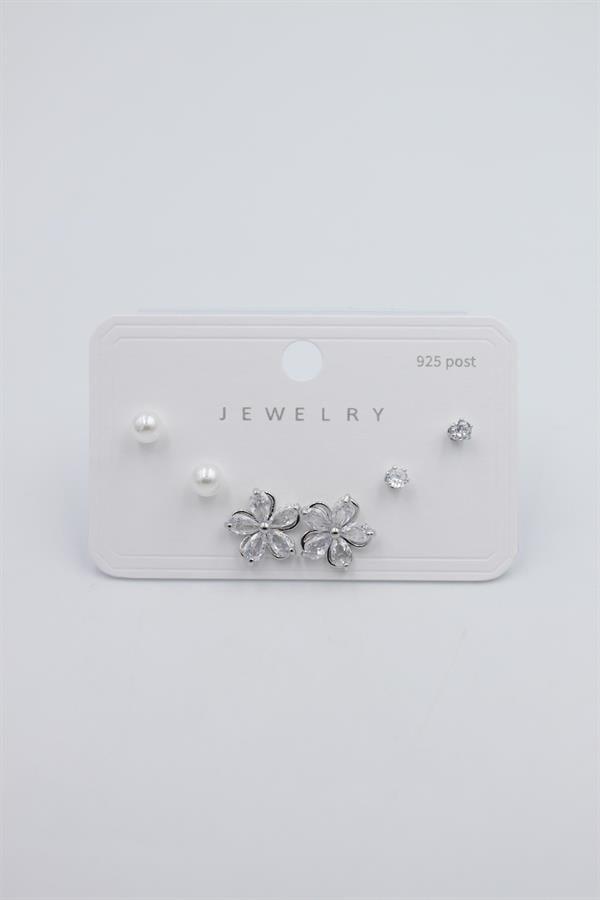 Çoklu Set Küpe - Gümüş