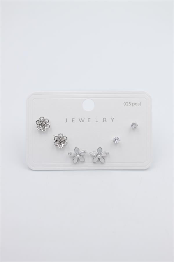 Çoklu Set Küpe - Gümüş