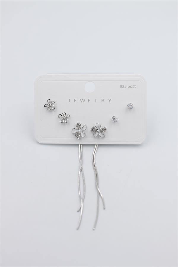 Çoklu Set Küpe - Gümüş