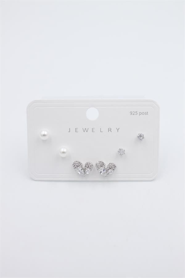 Çoklu Set Küpe - Gümüş