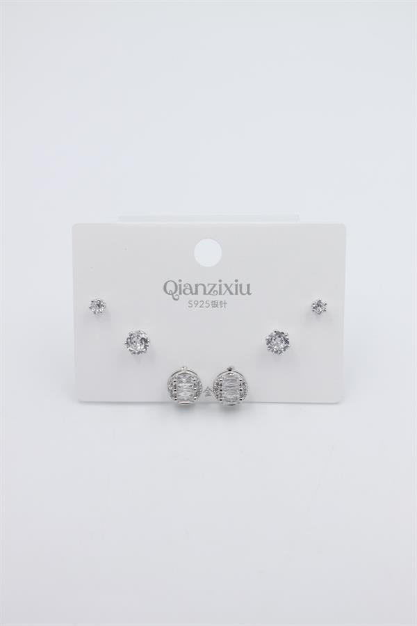 Çoklu Set Küpe - Gümüş