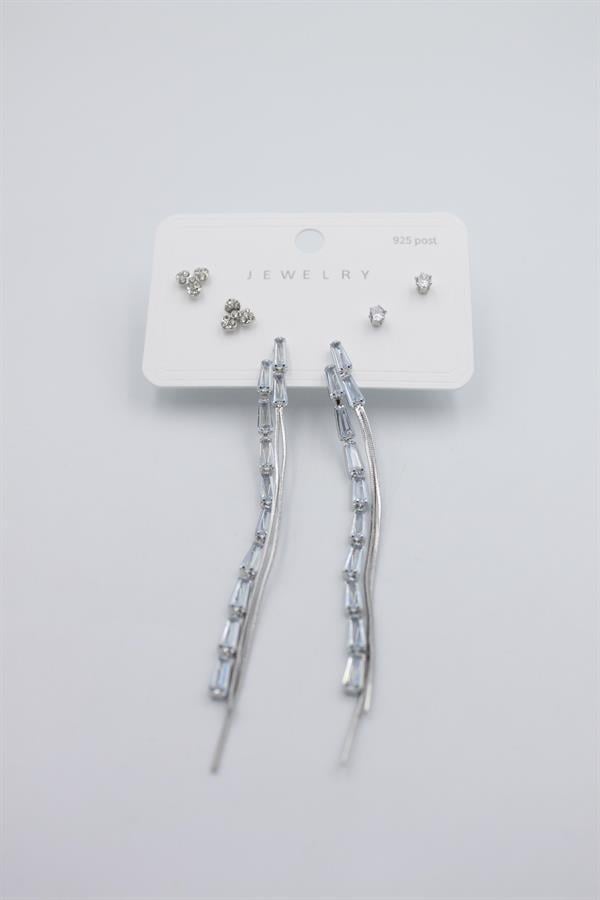 Çoklu Set Küpe - Gümüş