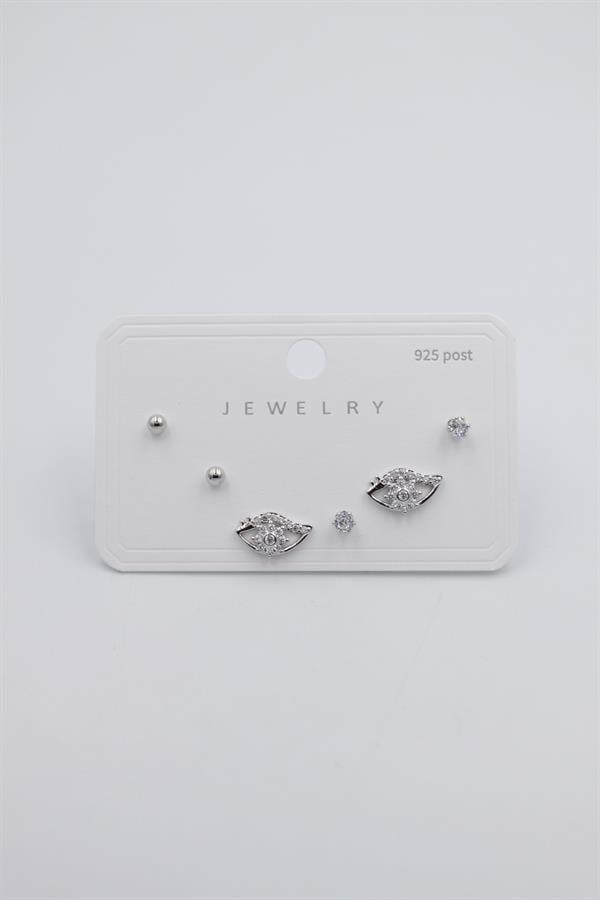 Çoklu Set Küpe - Gümüş