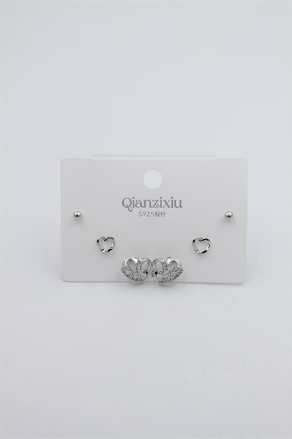 Çoklu Set Küpe - Gümüş