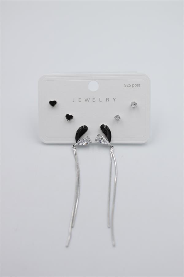 Çoklu Set Küpe - Gümüş