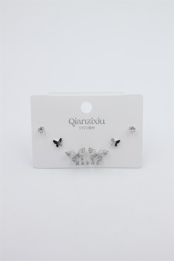 Çoklu Set Küpe - Gümüş