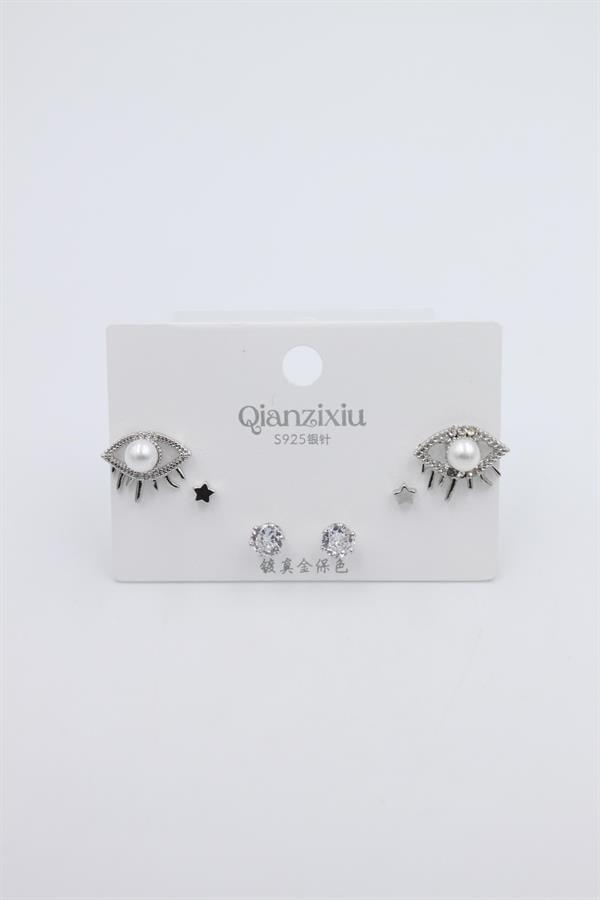 Çoklu Set Küpe - Gümüş