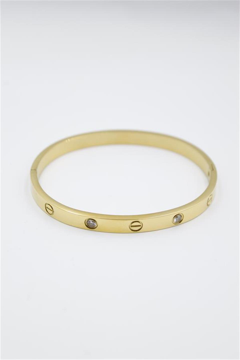 CRT Model Taşlı Bilezik - Altın