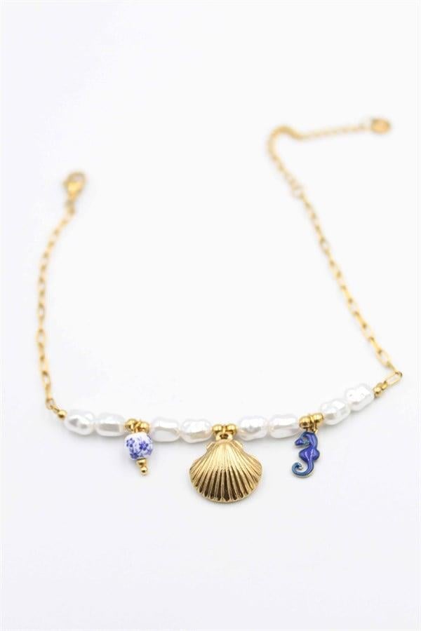 Deniz Kabuğu Halhal - Altın