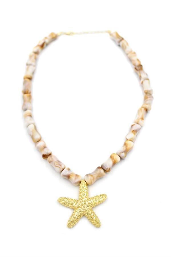 Deniz Kabuklu Yıldız Kolye - Altın
