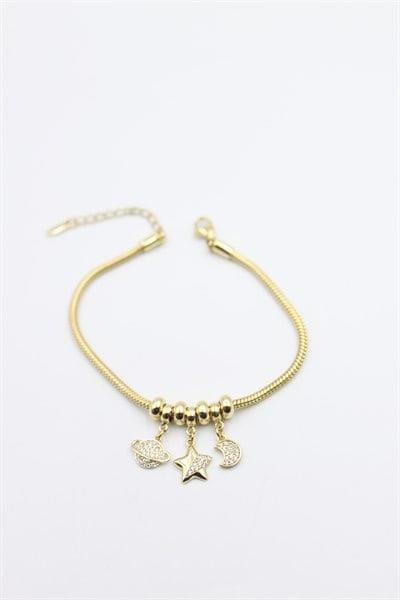 Gezegen Charm Bileklik - Altın