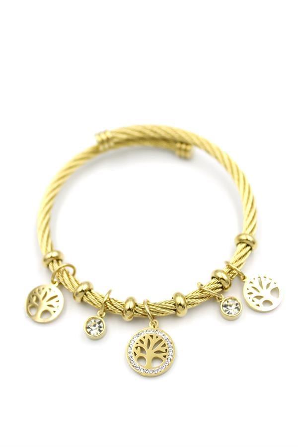 Hayat Ağacı Charm Bilezik - Altın