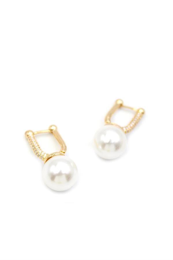 İnci Küpe - Altın