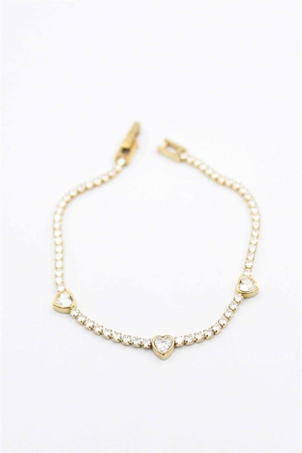 Kalp Bileklik - Altın