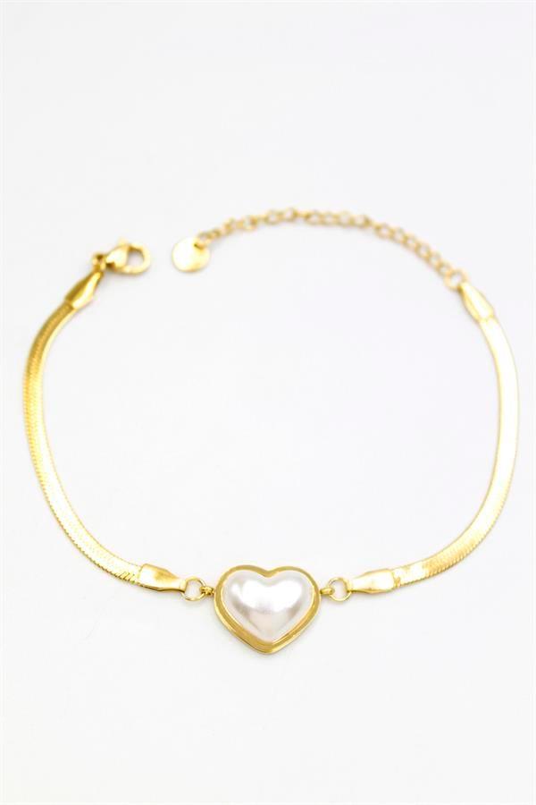 Kalp Bileklik - Altın