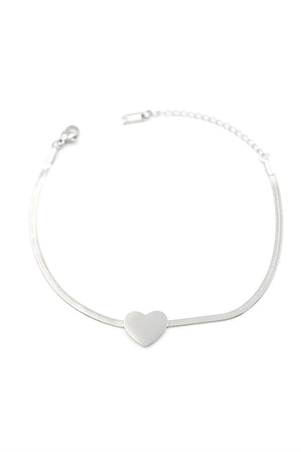 Kalp Bileklik - Gümüş
