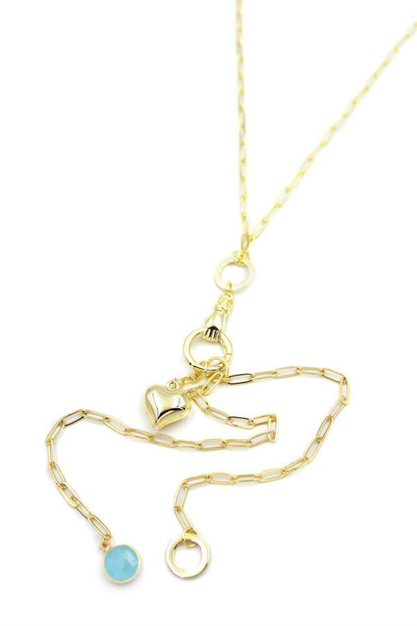 Kalp Y Kolye - Altın