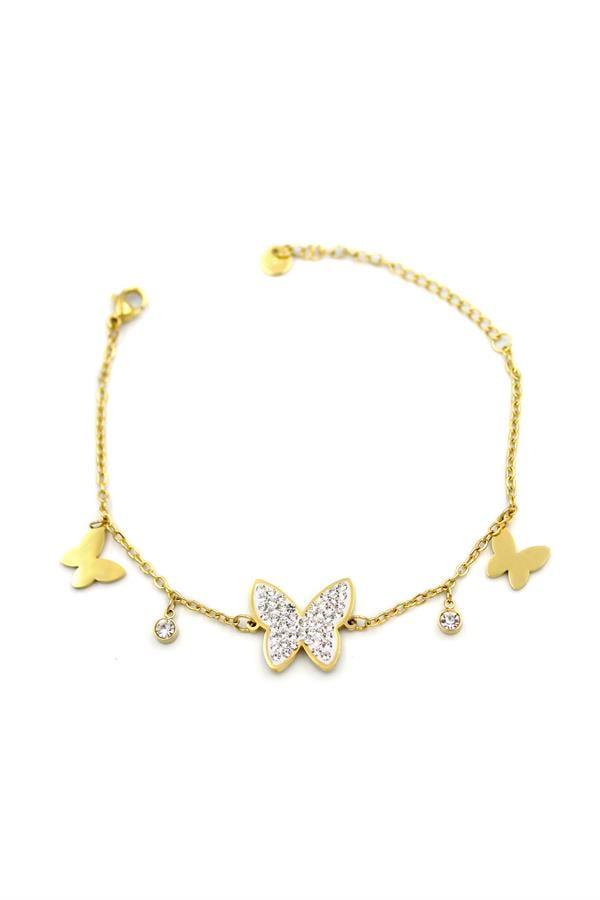 Kelebek Bileklik - Altın