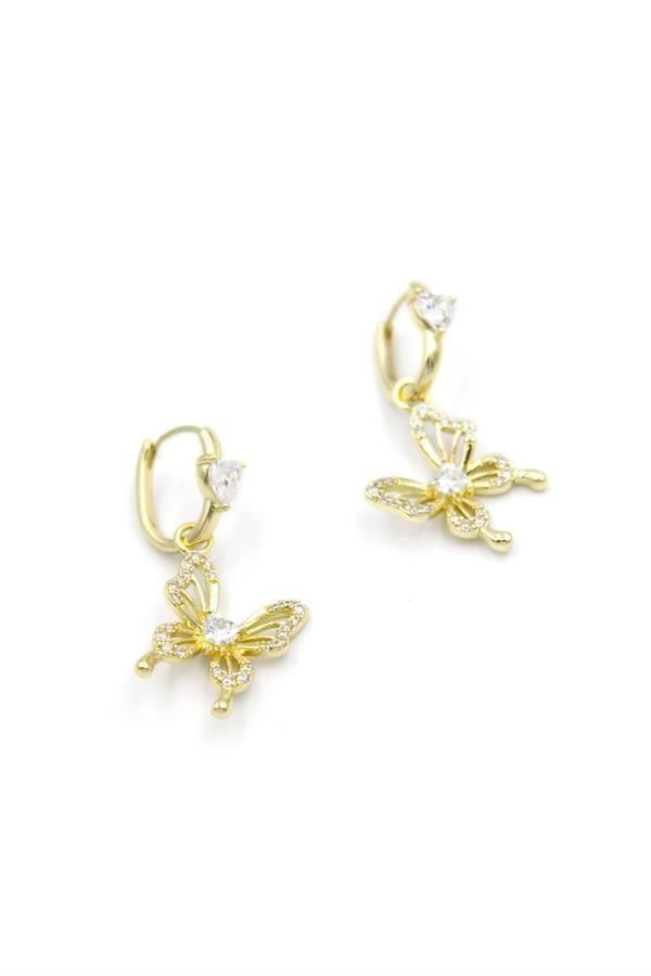 Kelebek Küpe - Altın