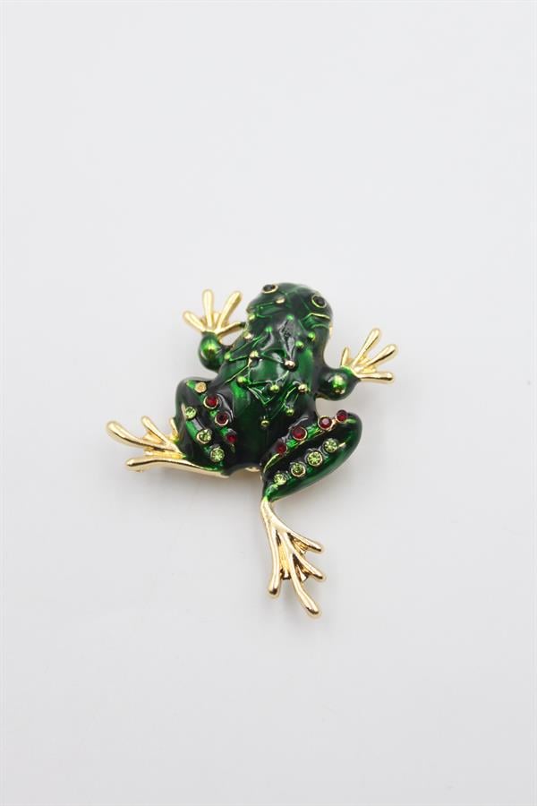 Kurbağa Broş - Yeşil