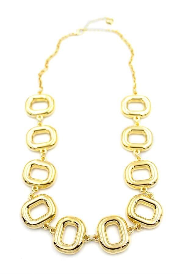 Metal Şekilli Kolye - Altın