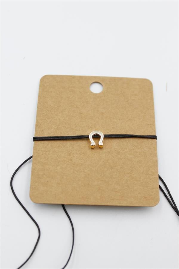 Nal İp Bileklik - Siyah