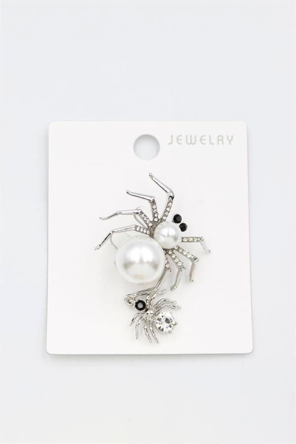Örümcek Broş - Gümüş