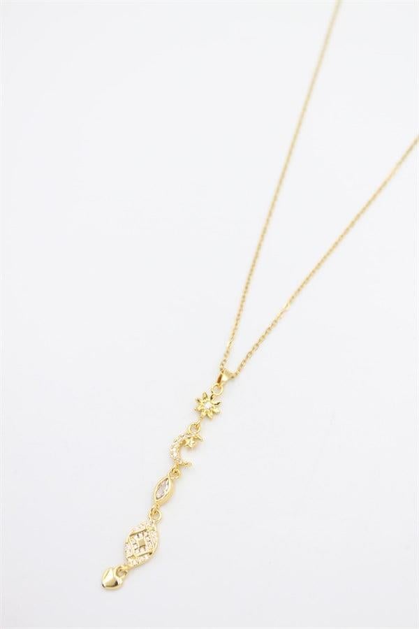 Şans Y Kolye - Altın