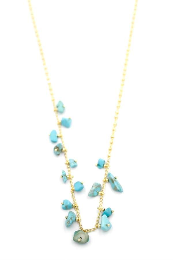 Taş Sallantılı Kolye - Altın