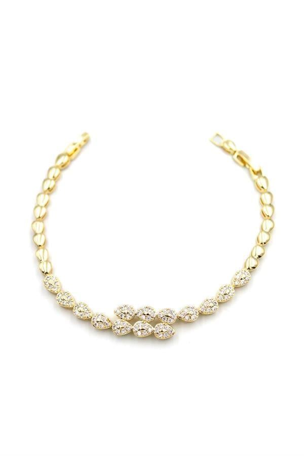 Taşlı Bileklik - Altın