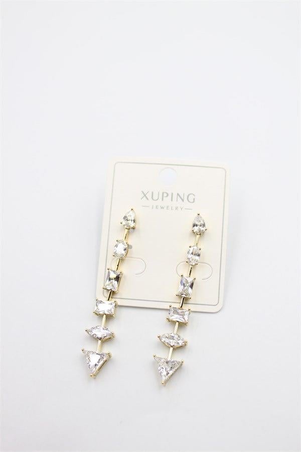 Taşlı Küpe - Altın