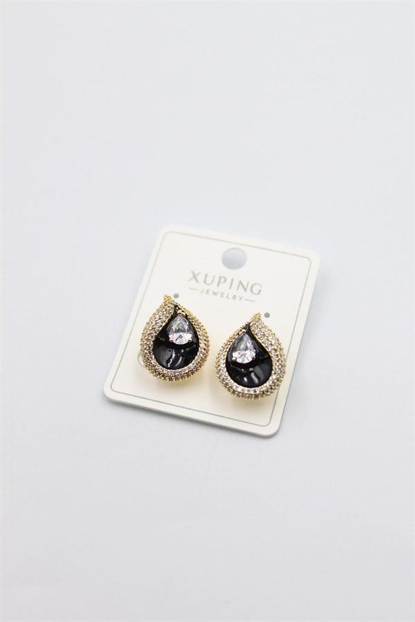 Taşlı Küpe - Altın