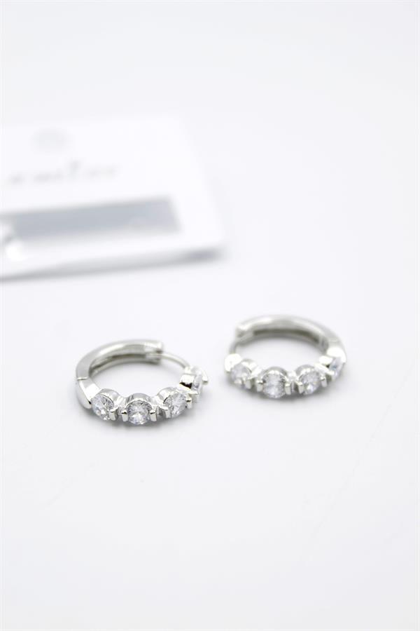 Taşlı Küpe - Gümüş