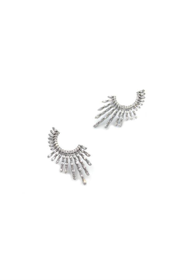 Taşlı Küpe - Gümüş