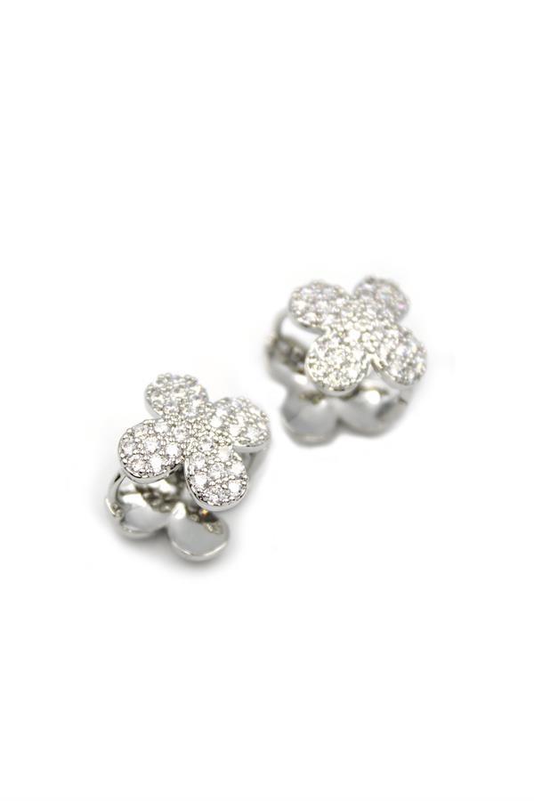 Taşlı Vc Küpe - Gümüş