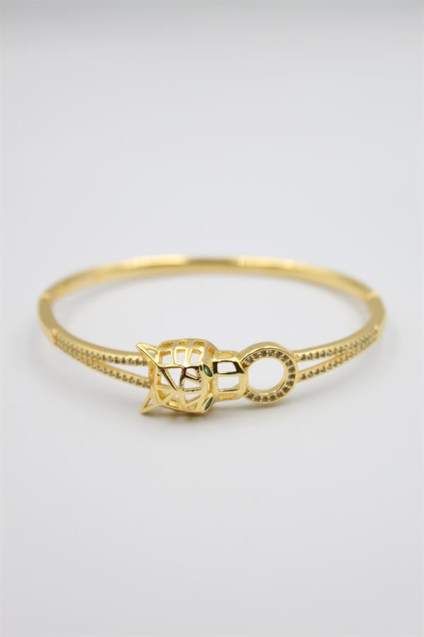 Taşlı Vip Bilezik - Altın