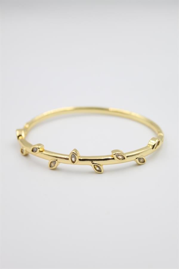 Taşlı Vip Bilezik - Altın