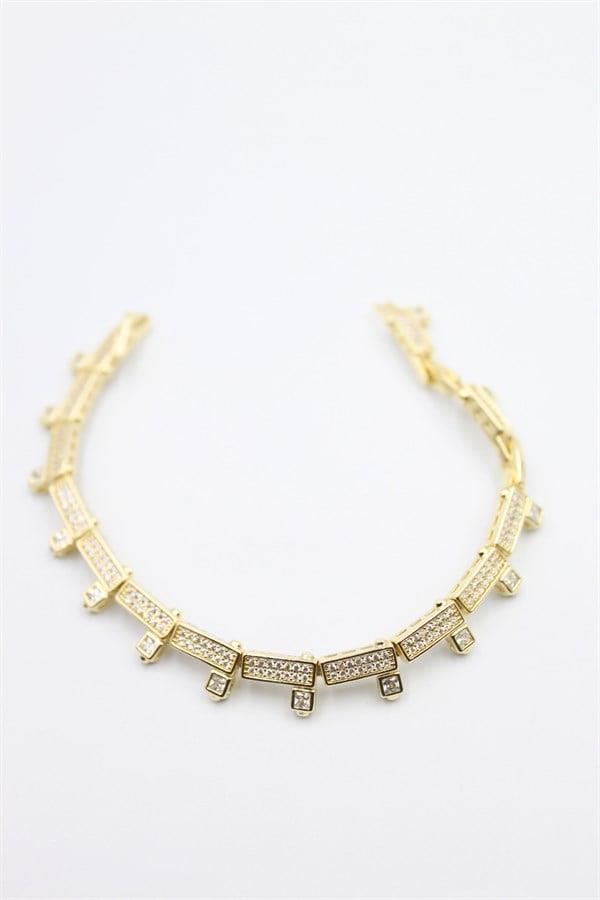 Taşlı Xuping Bileklik - Altın