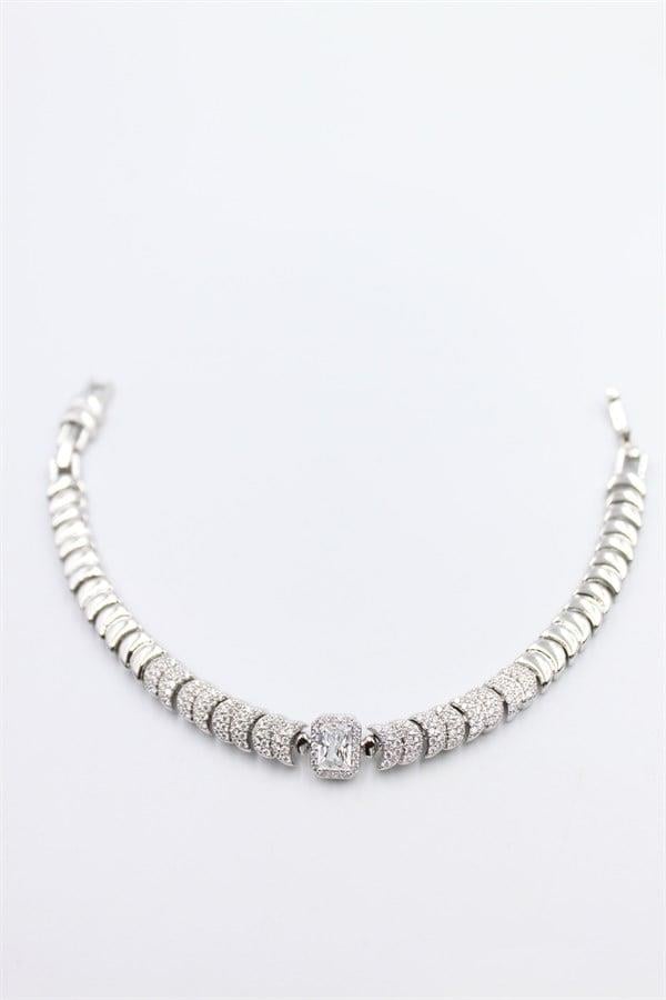 Taşlı Xuping Bileklik - Gümüş