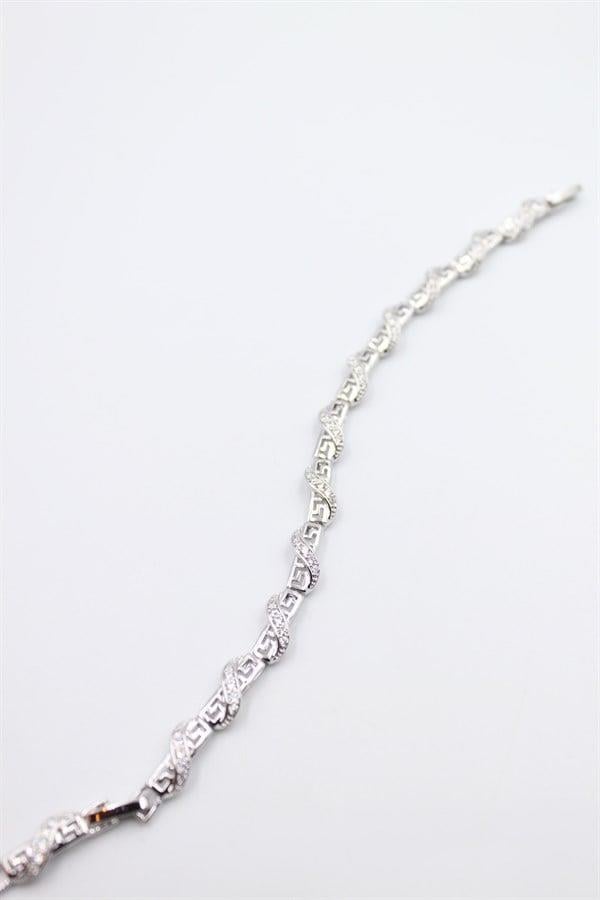 Taşlı Xuping Bileklik - Gümüş